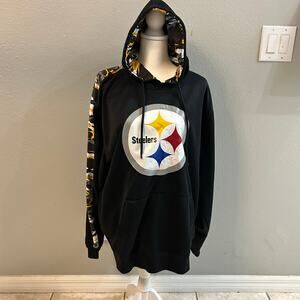 NFL Pittsburgh Steelers Camo Trim Hoodie – Size L